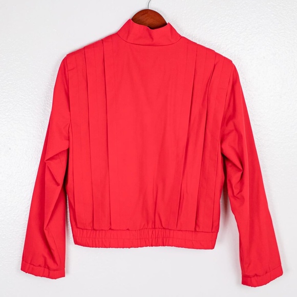 Vintage 90's Red Zip-up Nordstrom Point of View Bomber Coat - Picture 2 of 2
